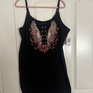 Torrid Black Lace-Up Dress 3X